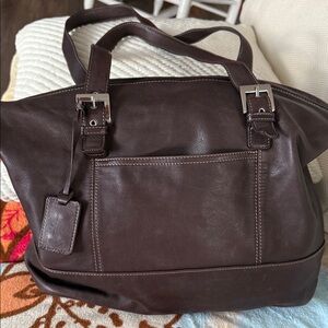 Tignanello Brown Leather Ladies Shoulder Bag